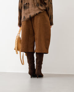 Bermuda ballon in suede - P12385