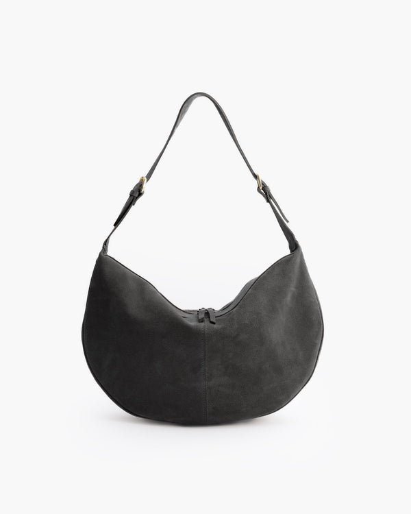 Borsa in suede RACHEL grigio cenere - LOVING BAGS