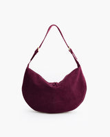 Borsa in suede RACHEL prugna - LOVING BAGS