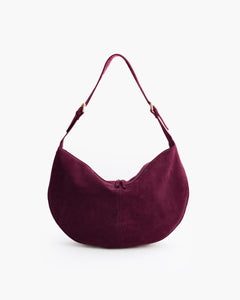 Borsa in suede RACHEL prugna - LOVING BAGS