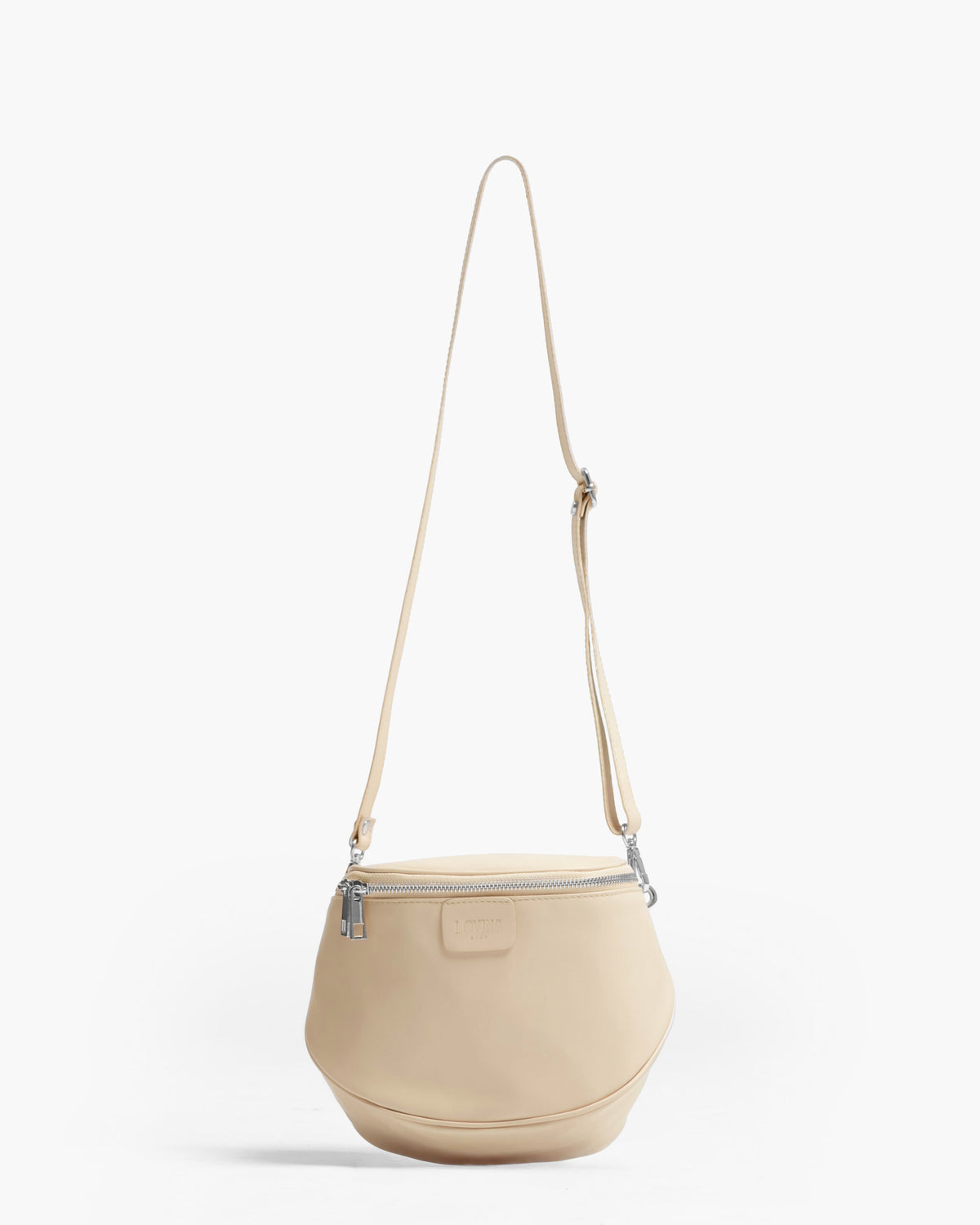 Baby ISABELLA con tracolla in pelle NUDE - LOVING BAGS