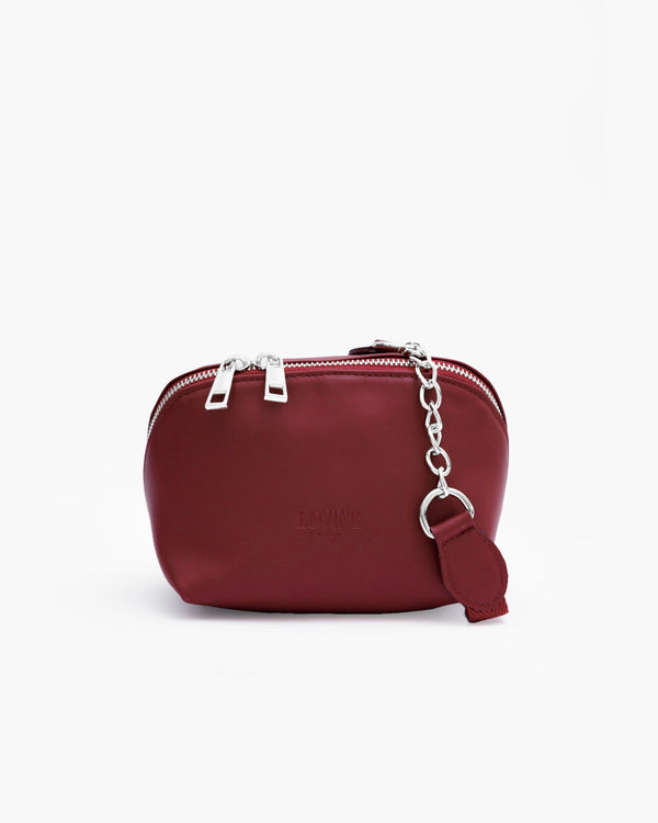 Borsa in pelle ALMA bordeaux - LOVING BAGS