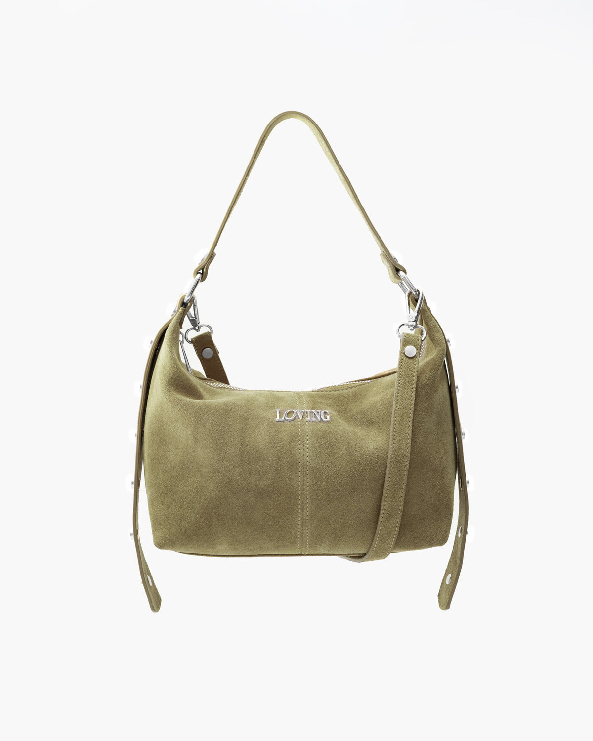 Carrie suede VERDE SALVIA - LOVING BAGS