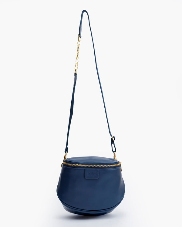 Baby ISABELLA borsa in pelle BLU NAVY - LOVING BAGS