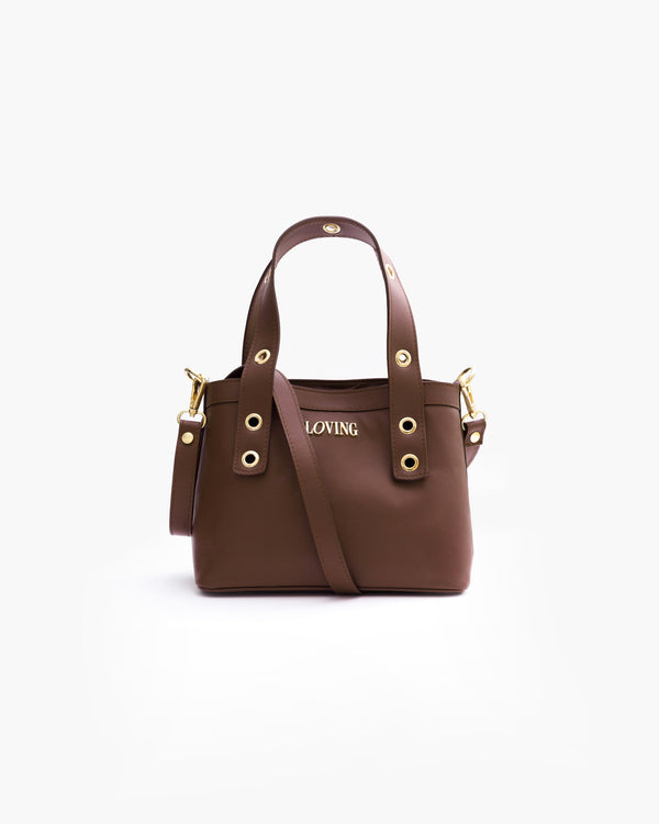 Borsa in pelle Maya MARRONE - LOVING BAGS