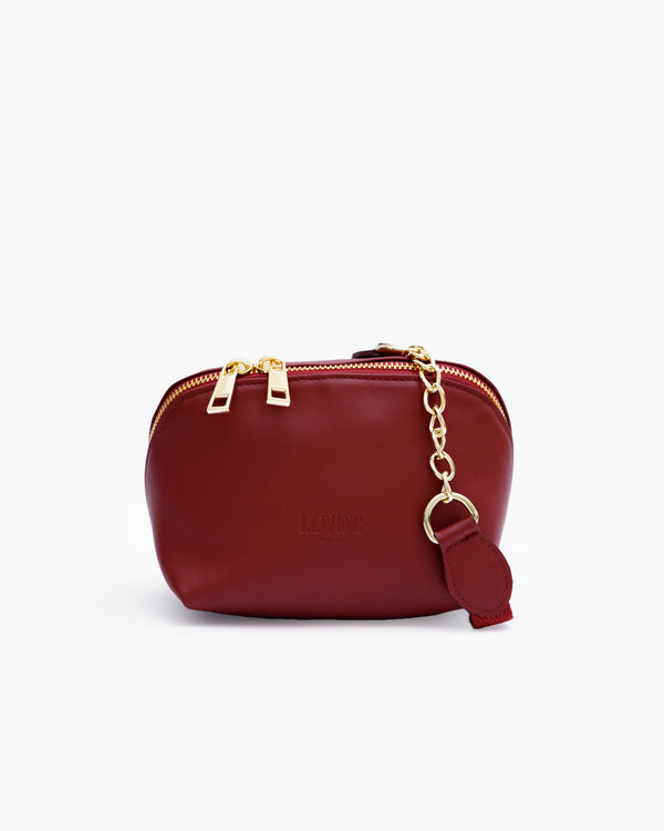 Borsa in pelle ALMA bordeaux - LOVING BAGS