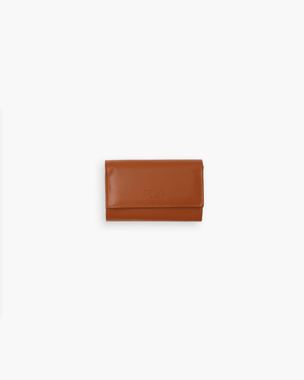 Portafoglio in pelle medio con patta cuoio - LOVING BAGS