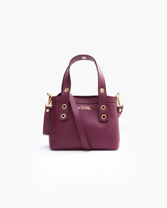 Borsa in pelle Maya PRUGNA - LOVING BAGS