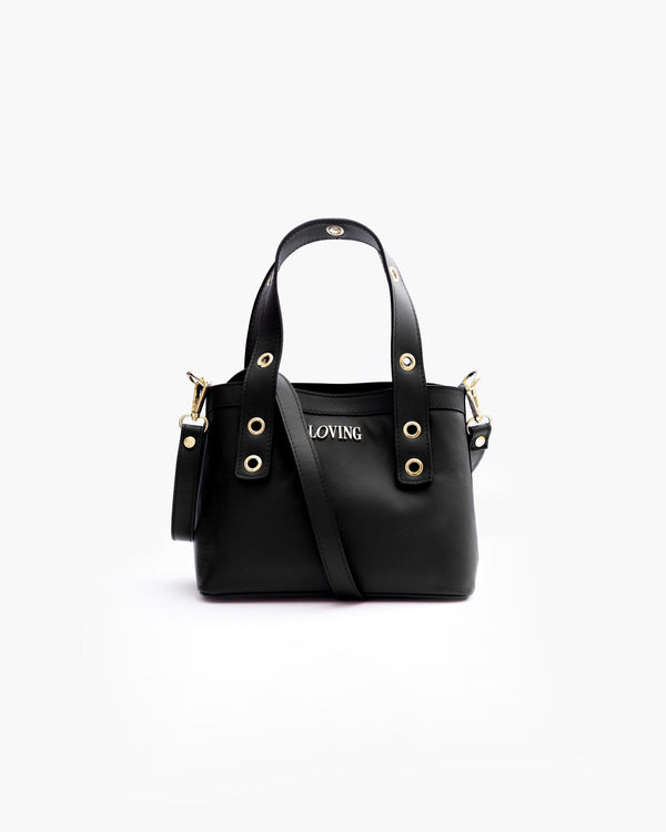 Borsa in pelle Maya NERA- LOVING BAGS