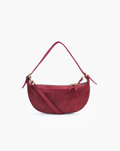 Borsa in suede RACHEL MIGNON bordeaux - LOVING BAGS