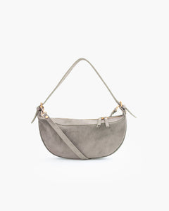 Borsa in suede RACHEL MIGNON tortora - LOVING BAGS