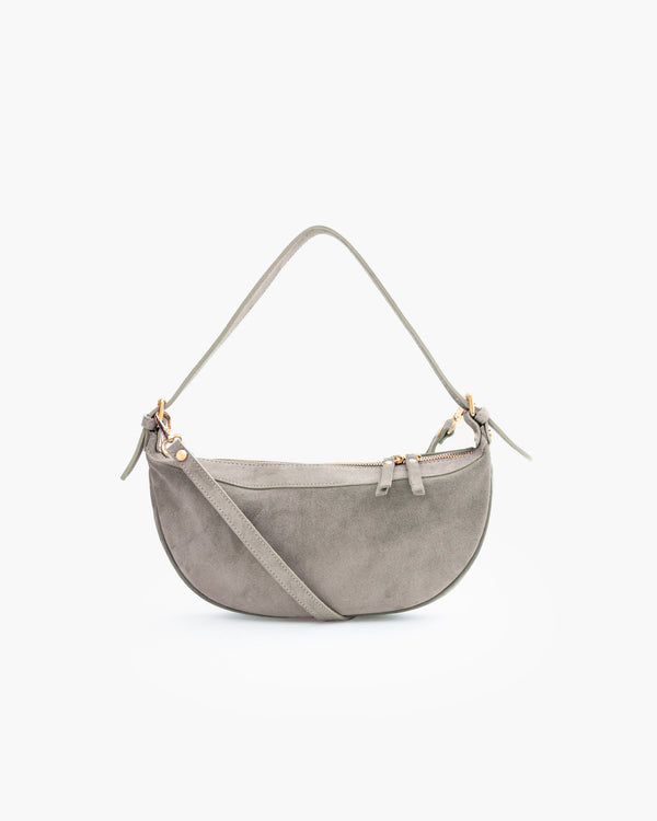 Borsa in suede RACHEL MIGNON tortora - LOVING BAGS