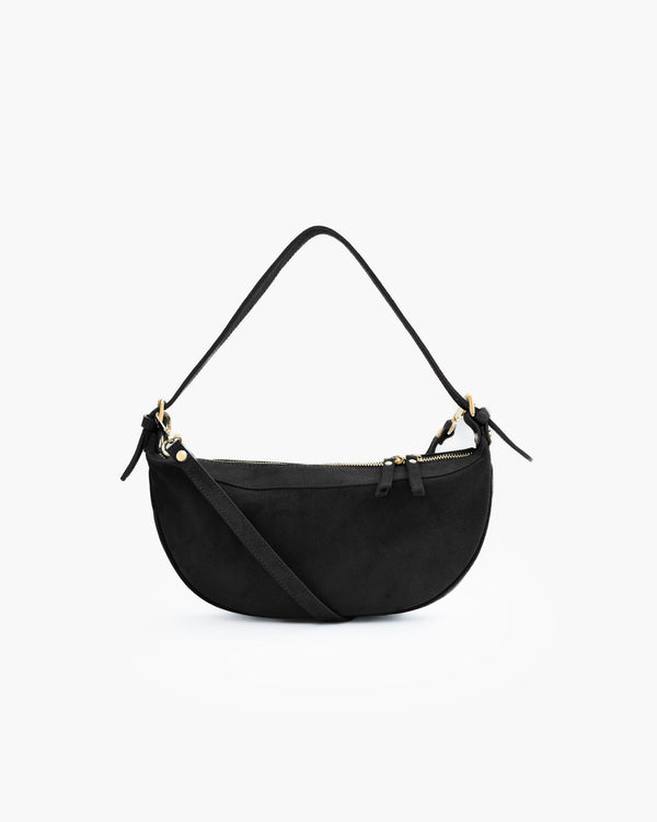 Borsa in suede RACHEL MIGNON nera - LOVING BAGS
