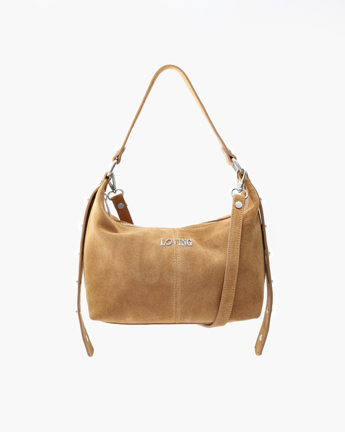 Carrie suede CUOIO - LOVING BAGS