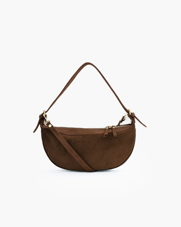 Borsa in suede RACHEL MIGNON marrone - LOVING BAGS
