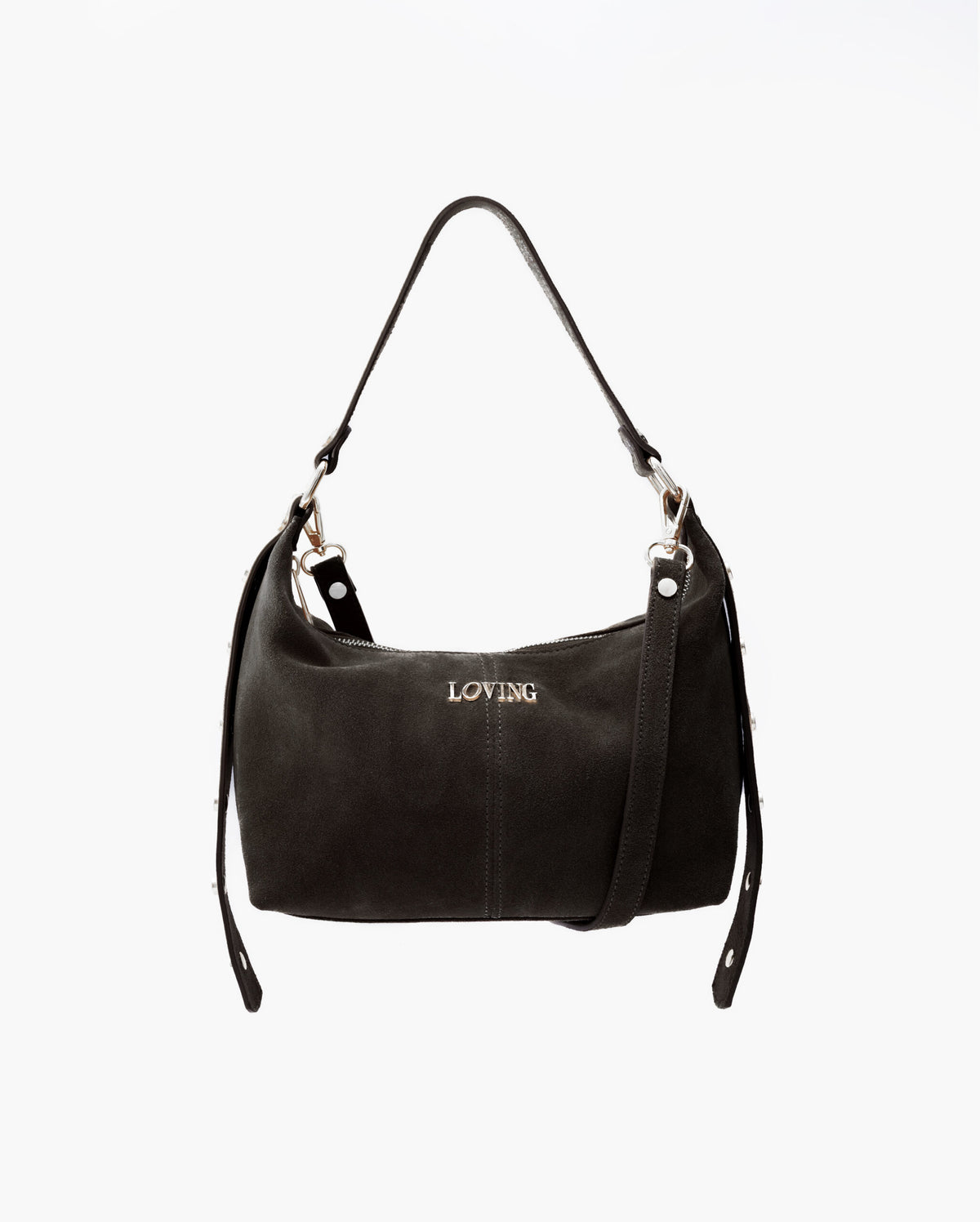 Carrie suede TESTA DI MORO - LOVING BAGS