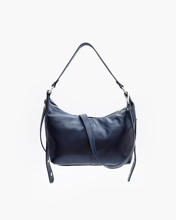 Borsa in pelle CARRIE blu - LOVING BAGS