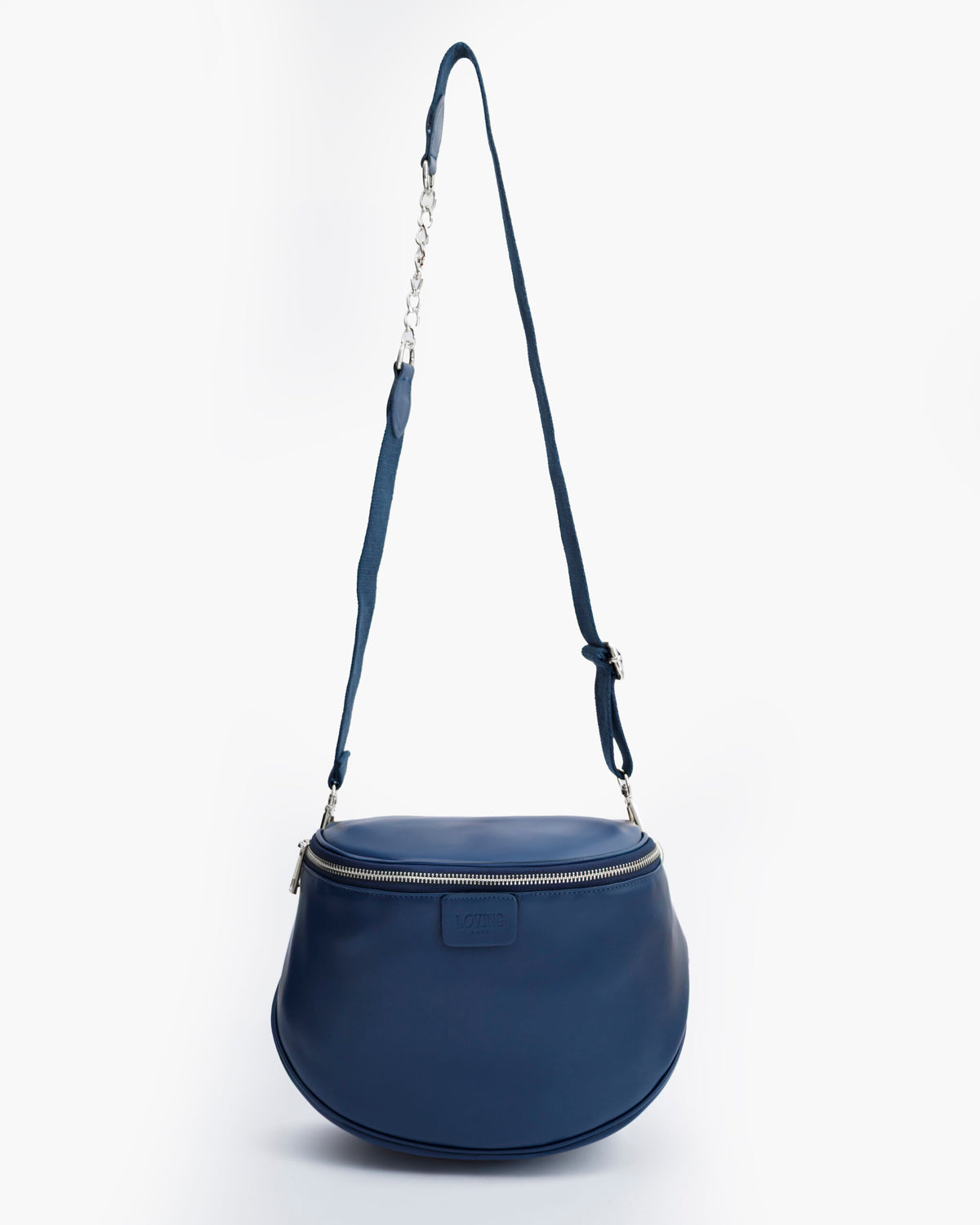 Borsa ISABELLA in pelle BLU NAVY - LOVING BAGS
