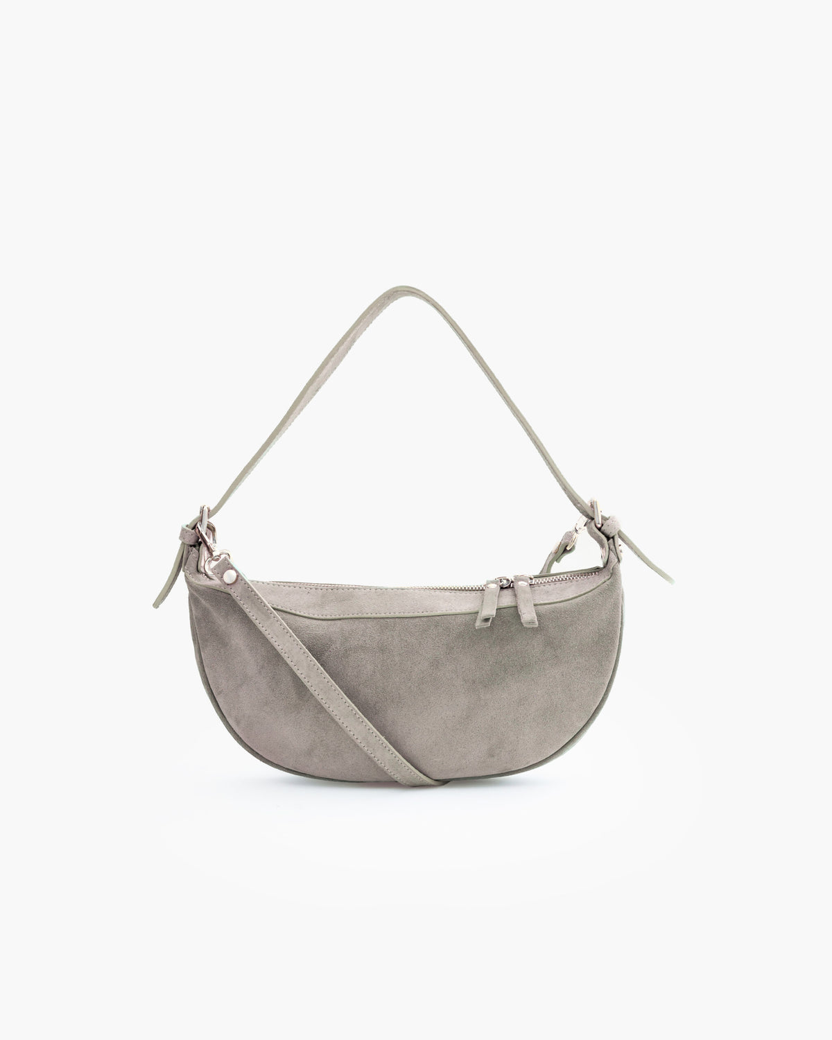 Borsa in suede RACHEL MIGNON tortora - LOVING BAGS
