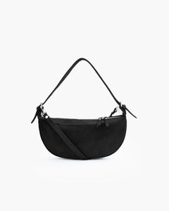 Borsa in suede RACHEL MIGNON nera - LOVING BAGS