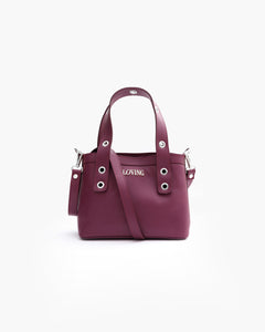 Borsa in pelle Maya PRUGNA - LOVING BAGS