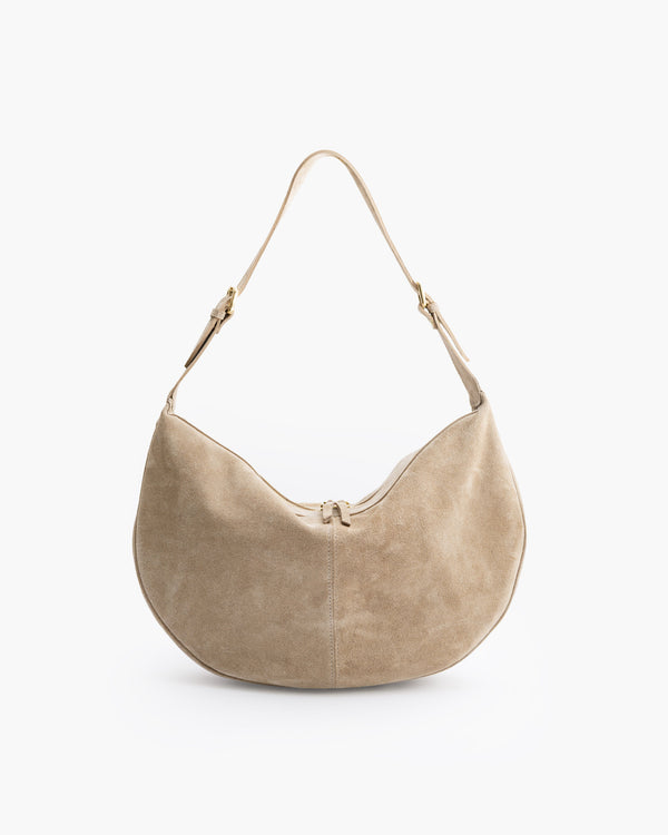 Borsa in suede RACHEL beige - LOVING BAGS