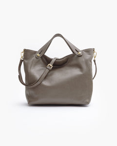 Borsa in pelle OLIVIA tortora - LOVING BAGS