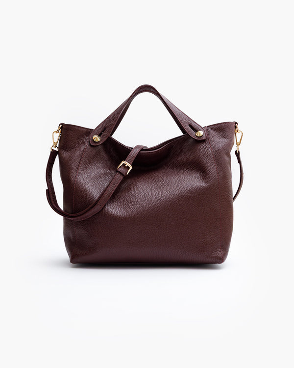 Borsa in pelle OLIVIA bordeaux - LOVING BAGS