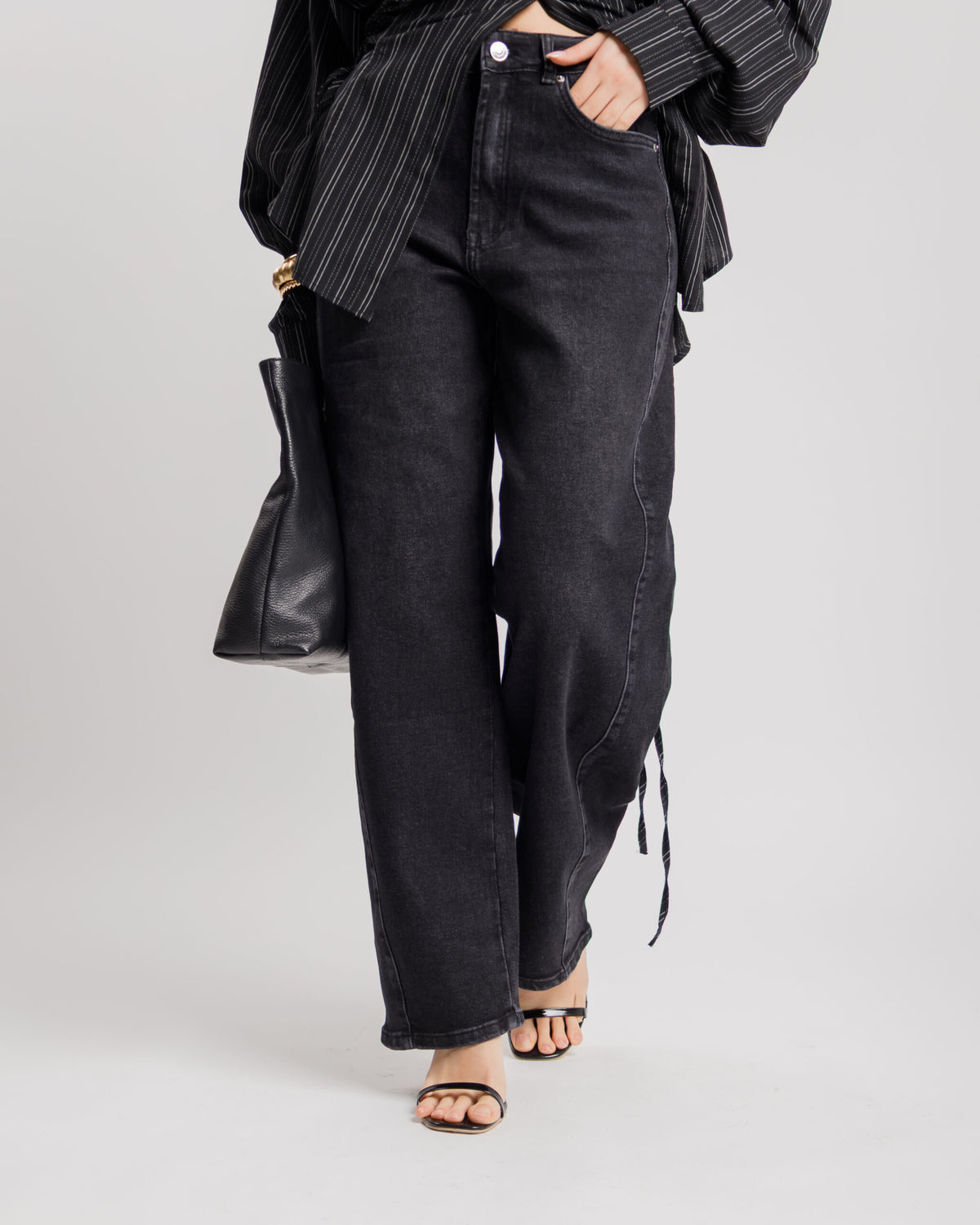 Jeans straight NERO CARBONE - 9334
