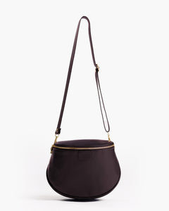 Borsa ISABELLA con tracolla in pelle PRUGNA - LOVING BAGS