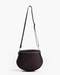 Borsa ISABELLA con tracolla in pelle PRUGNA - LOVING BAGS