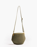 Baby ISABELLA con tracolla in pelle VERDE OLIVA - LOVING BAGS