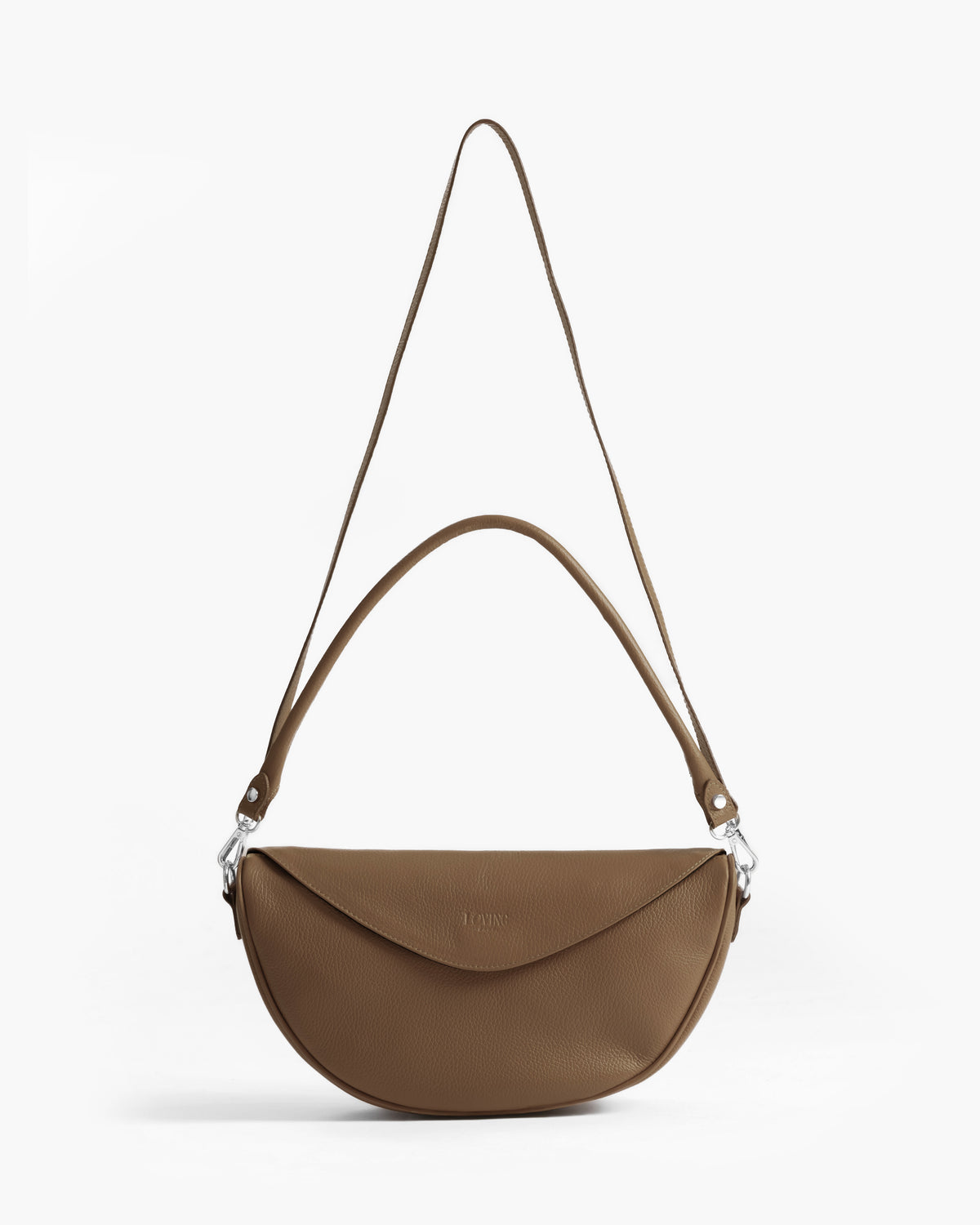 Borsa in pelle BRENDA Taupe - LOVING BAGS