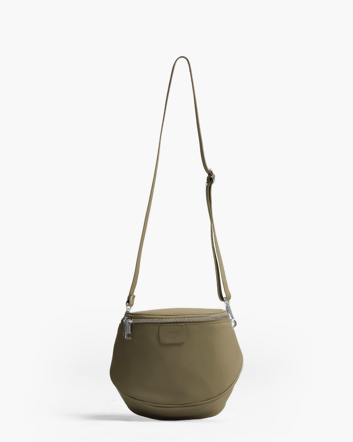 Baby ISABELLA con tracolla in pelle VERDE OLIVA - LOVING BAGS
