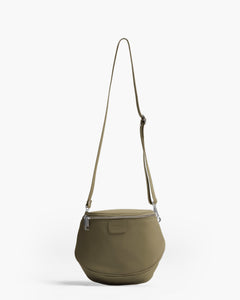 Baby ISABELLA con tracolla in pelle VERDE OLIVA - LOVING BAGS