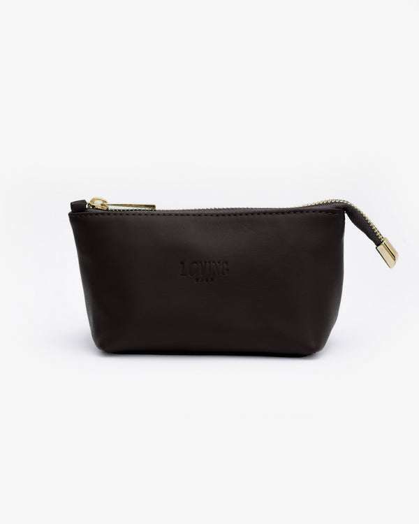 Beauty case in pelle NOAH - TESTA DI MORO