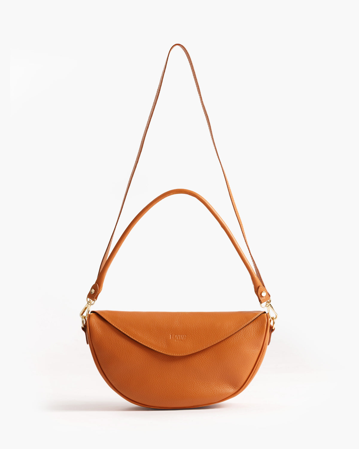 Borsa in pelle BRENDA Cognac - LOVING BAGS