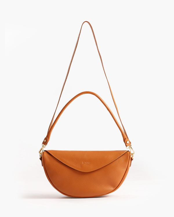 Sac en cuir BRENDA Cognac - LOVING BAGS