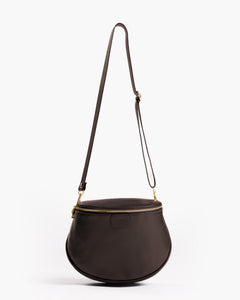 Borsa ISABELLA con tracolla in pelle TESTA DI MORO - LOVING BAGS