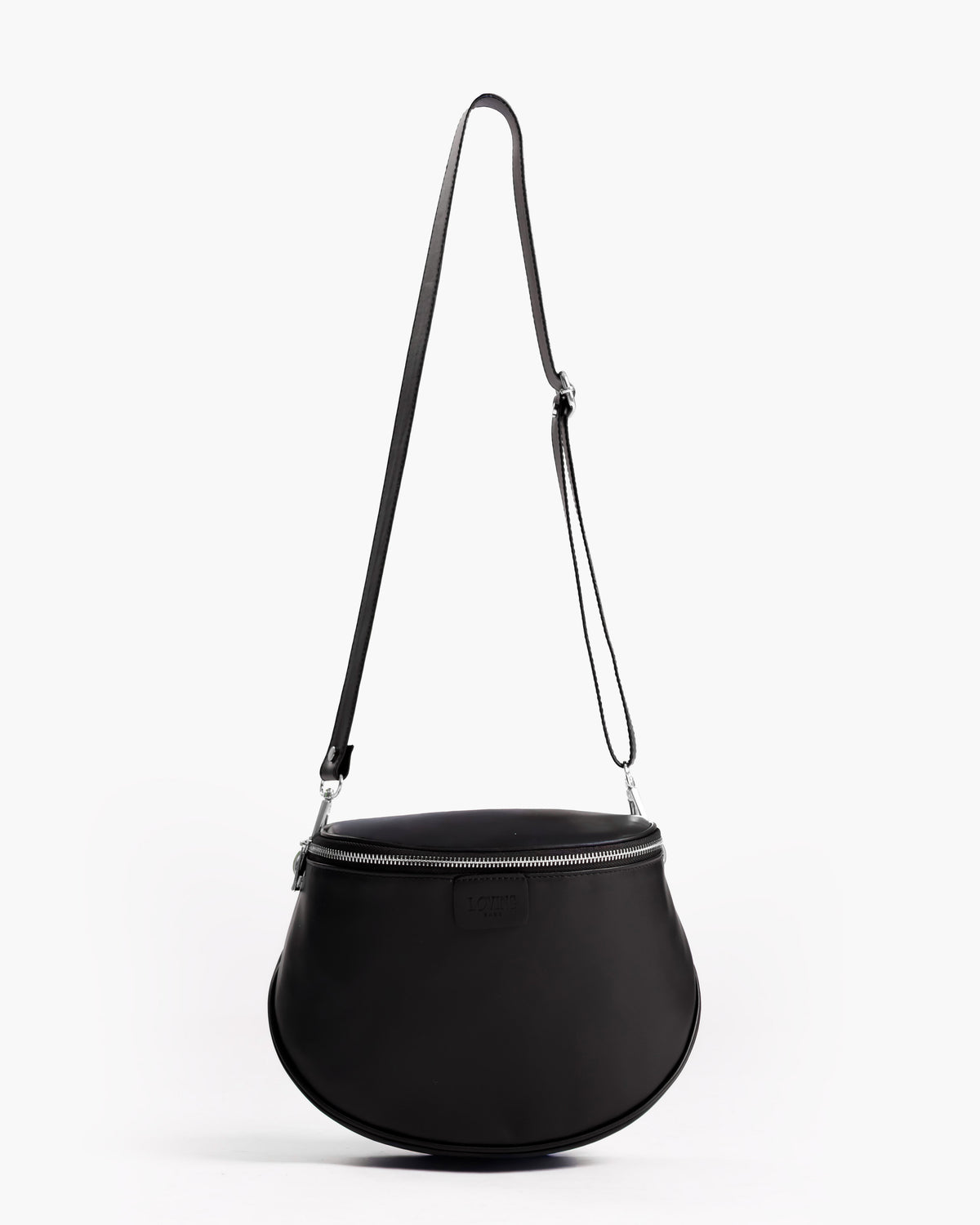 Borsa ISABELLA con tracolla in pelle NERA - LOVING BAGS