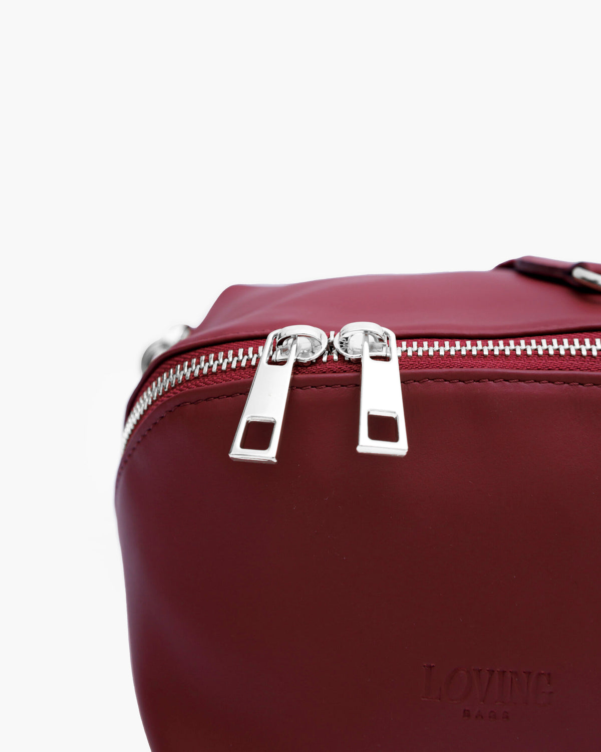 Borsa in pelle ALMA bordeaux - LOVING BAGS
