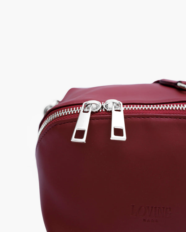 Borsa in pelle ALMA bordeaux - LOVING BAGS