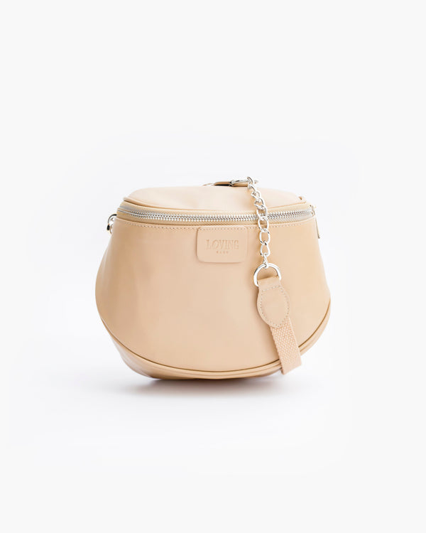 Baby ISABELLA borsa in pelle NUDE - LOVING BAGS