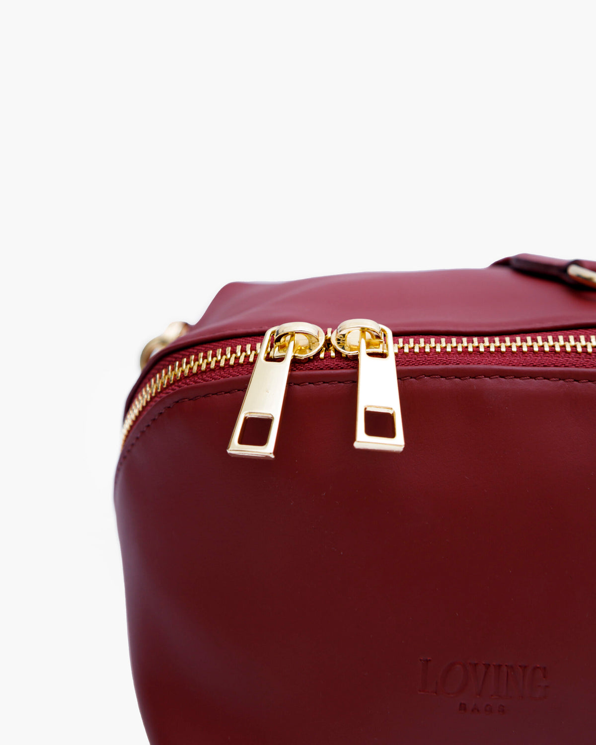 Borsa in pelle ALMA bordeaux - LOVING BAGS