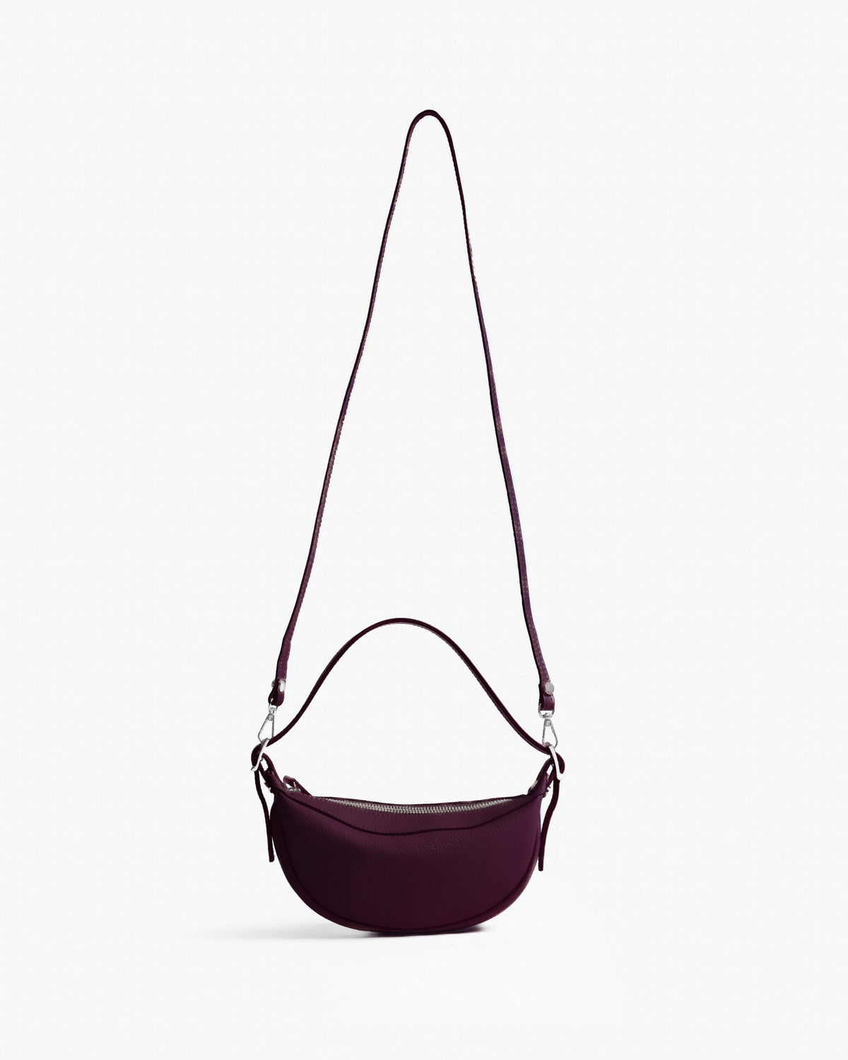 Borsa in pelle RACHEL NANO bordeaux - LOVING BAGS