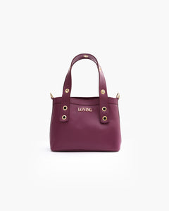 Borsa in pelle Maya PRUGNA - LOVING BAGS
