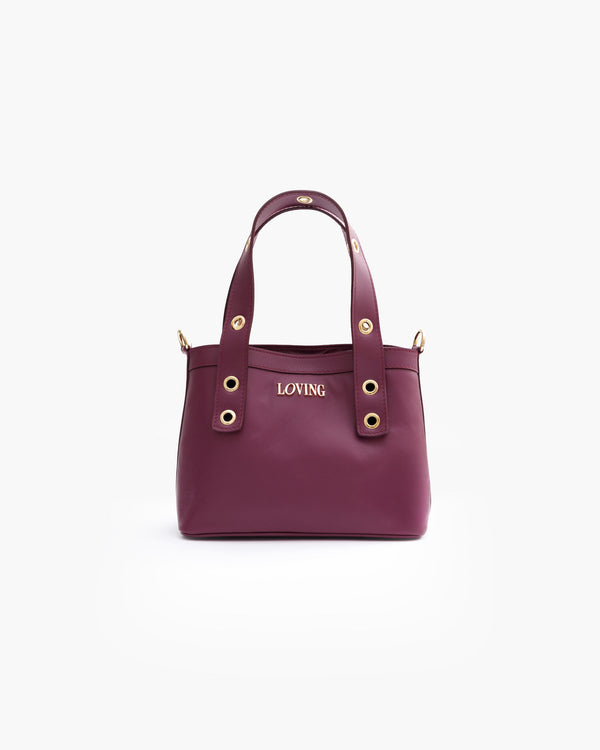 Borsa in pelle Maya PRUGNA - LOVING BAGS