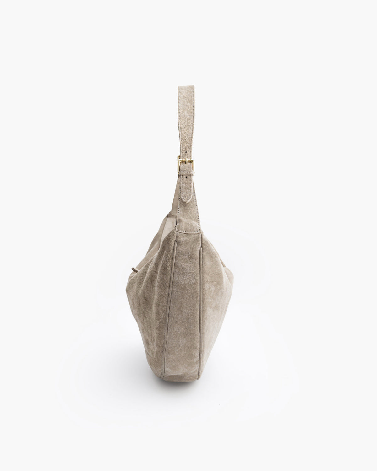 Borsa in suede RACHEL tortora - LOVING BAGS
