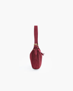 Borsa in suede RACHEL MIGNON bordeaux - LOVING BAGS