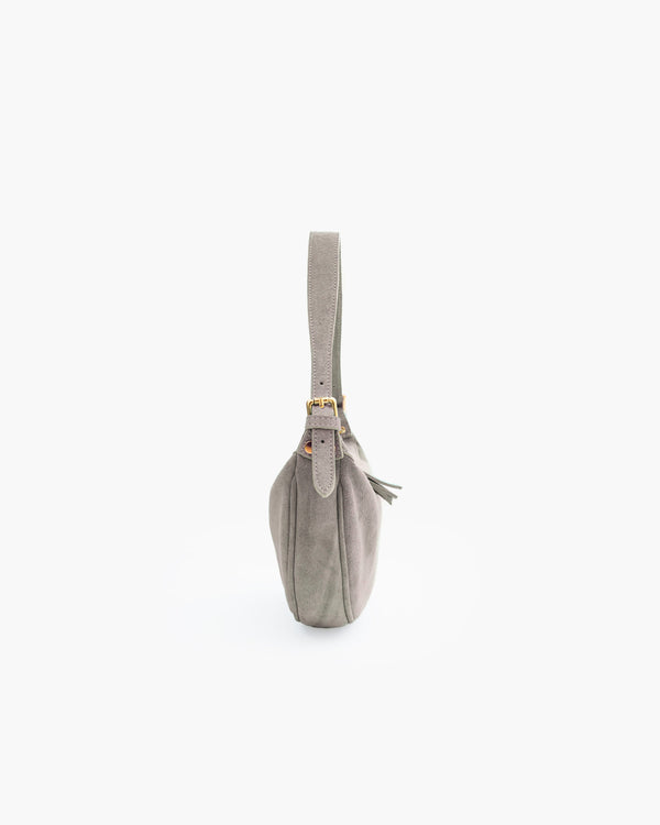 Borsa in suede RACHEL MIGNON tortora - LOVING BAGS